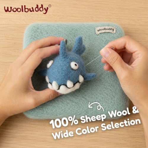 Woolbuddy Needle Felting 100% Woolen Mat (Light green) - Image 2
