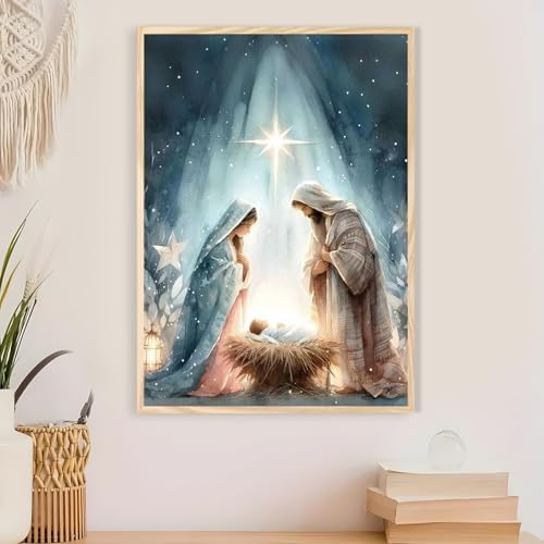 Jesus Paint by Numbers Kit for Adults Framed Canvas 12X16 in, Frameworkless - Image 4