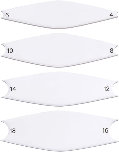 FINGERINSPIRE 4 Pcs Pottery Trimming Textured Art Tools With 4-18 Scale 4 Styles Acrylic Clay Wedging Board Set for Ceramics, Sculpting & Carving White Pottery Foot Shaper & Prep Tools for Clay Crafts - Image 7