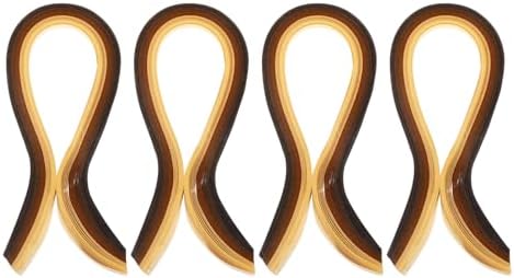 PATIKIL 390 x 7mm Rainbow Quilling Strips Paper,400 Pcs Origami Paper Quilling Strip for Art DIY Hand Craft Christmas, Gradient Brown by PATIKIL