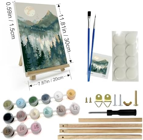 JOOZ Mountain Paint by Number for Adults with Frame, 8x12 Inch - Image 2