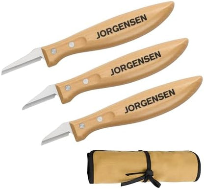Jorgensen 3-Piece Wood Carving Tool Set with Stainless Steel Knives by PONYJORGENSEN