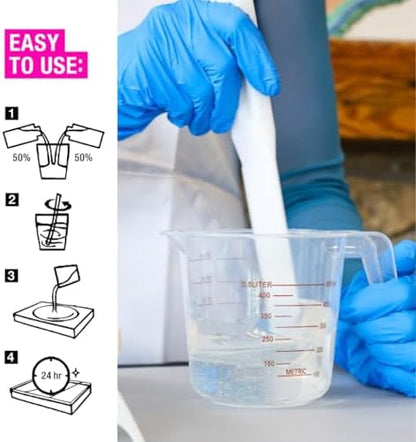 ArtResin - Epoxy Resin - Clear - Non-Toxic - Starter Combo Pack - 32oz (16 oz Resin + 16 oz Hardener) (946ml) - Image 4