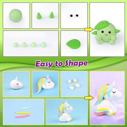 Air Dry Clay 88 Colors, Modeling Clay for Kids, DIY Molding Magic Clay, Gift for Kids - Image 4