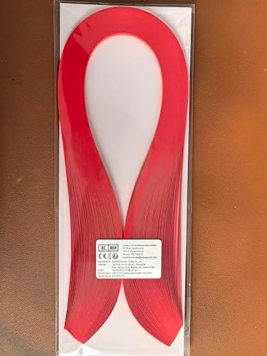 Pestal Pink Tone Quilling Paper Strips 10mm Quilling Strips for Crafts Single Color Origami Paper Strips 0.4inch 120pcs Length 21inch Paper Filigree Strips (Scarlet No.19) - Image 5