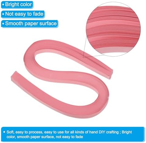 PATIKIL 120pcs Quilling Strips Paper 3/8"(10mm) 54cm Origami Paper Quilling Strip for Art DIY Hand Craft Christmas, Pink - Image 3