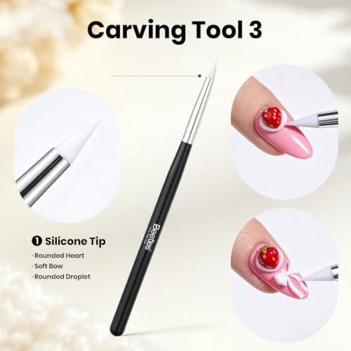 Beetles 3D Gel Nail Art,White 3D Sculpting Gel for Nail Art & Sculpting Pen - Image 6