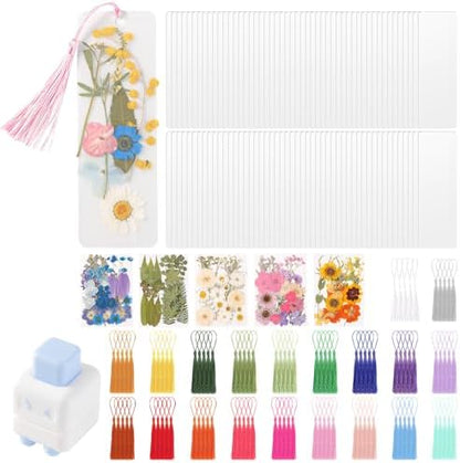 326Pcs Pressed Flower Bookmark Making Kit, DIY Bookmark Kit for Book Lover by WSICSE