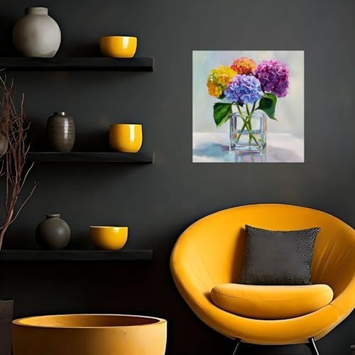 Framed Paint by Numbers Kit for Adults Beginner & Kids Ages 8-12 Flowers Adult Paint by Number Kits on Canvas with Easel Floral Painting by Numbers for Adults with Frame DIY Painting Kits 8x8 Inch - Image 3