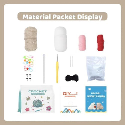Hylvix Crochet kit for Beginners, Dog Puppy Animals Crochet kit, Learn to Crochet, with Step by Step Video, for Adults Kids, for Gifts, with Tutorials and Yarns, Hook, Accessories (Puppy) - Image 5