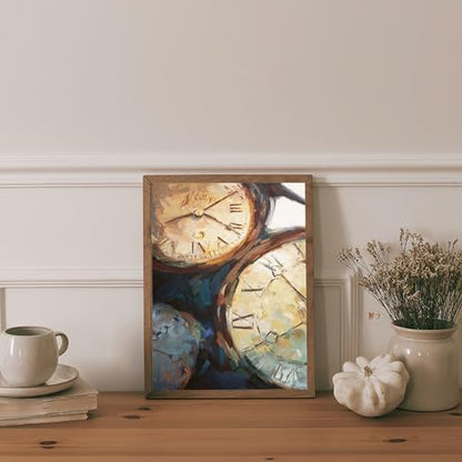 XSJDBYYQ Paint by Numbers Kit for Adults Beginner,Clock Oil Painting Kit Adult Paint by Number Kits on Canvas, Paint by Easy Acrylic Painting Home Wall Decor 12x16 Inch - Image 2