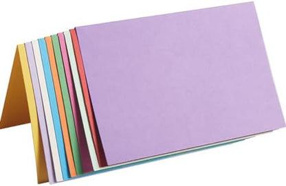 50 Pack Blank Folded Cardstock Cards, Multicolor, 5x7 by Toperd
