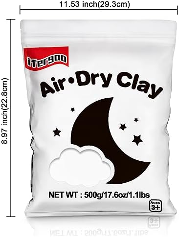 ifergoo 500g White Air Dry Clay, 1.1LBS DIY Creative Modeling Clay for Kids - Image 7