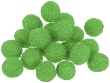 PATIKIL Wool Felt Balls Beads Wool Felting Pom 1cm 10mm Light Green for Home Decor DIY Crafts Handcrafts Project Pack of 20 by PATIKIL