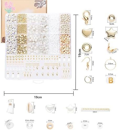 Xylise Jewelry Making Supplies Kit Natural Stone Beads for Irregular Natural Stone with for DIY Craft Bracelet Necklace Earrings for Adults (White Jade) - Image 3