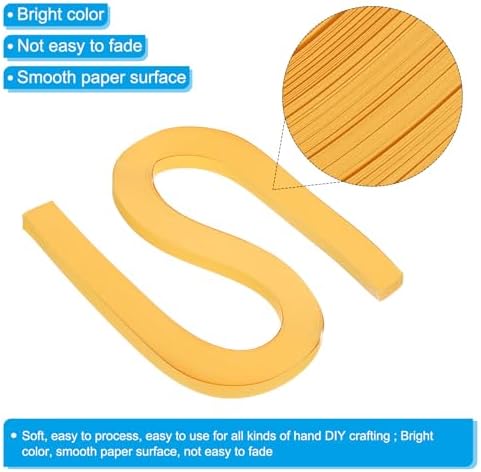 PATIKIL 360pcs Quilling Paper Strips Paper Flowers Quilling Kits 3/8"(10mm) Origami Paper for Adults Beginner Art Craft, 21"(54cm) Lemon Yellow - Image 3