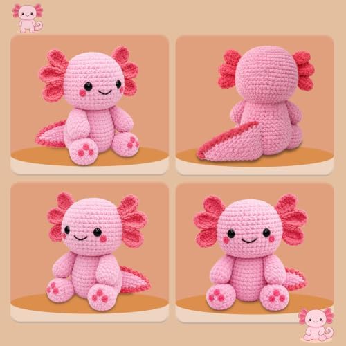 CODGP Crochet Kit for Beginners, 11-Inch Axolotl Crochet Kit for Adults - Image 6