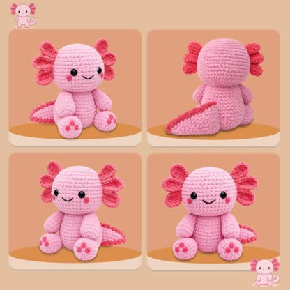 CODGP Crochet Kit for Beginners, 11-Inch Axolotl Crochet Kit for Adults - Image 6
