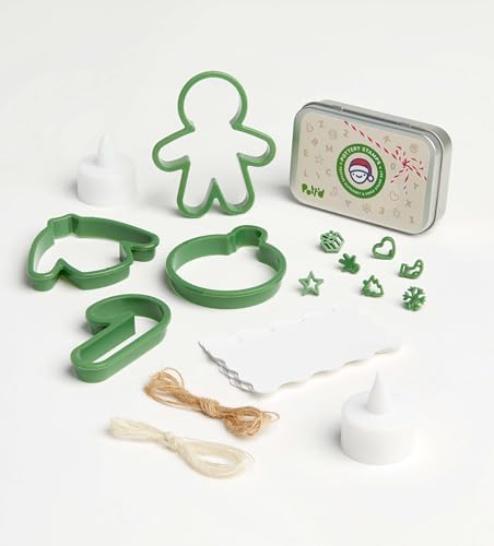 Pott’d Christmas Deluxe Pottery Kit – Includes Air Dry Clay for Adults, Christmas Themed Tools, Paints, Brushes, Stamps, How-to-Guides | DIY Christmas Decoration, Beginner-Friendly Clay Kit - Image 6