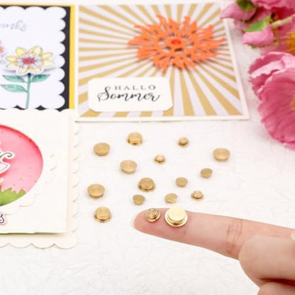 150Pcs Mini Metal Rotating Bearings for DIY Handmade Crafts Paper Cards Scrapbooking Cards 360°Rotation Smooth Spin Mechanism Spinner Jewelry Making Nail Decoration Rotating Tools - Image 2