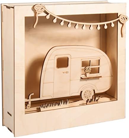 Do-it-Yourself 3D Frame Decoration Kit - Caravan - Wood - 24 cm - Image 3