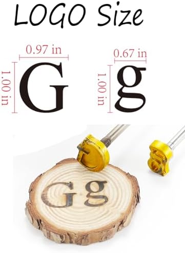 1" Letter G Branding Iron 2Pcs, Upper & Lower Case Wood Branding Iron - Image 2