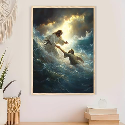 Jesus Paint by Numbers Kit for Adults Framed Canvas 12X16 in, Frameworkless - Image 4