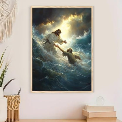 Jesus Paint by Numbers Kit for Adults Framed Canvas 12X16 in, Frameworkless - Image 4