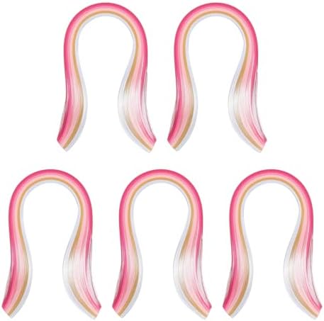 PATIKIL 600pcs Rainbow Quilling Strips Paper 1/8"(3mm) 15" Gradient Pink by PATIKIL
