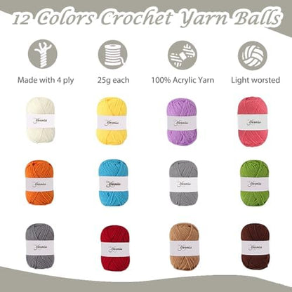 Yarniss Crochet Kit for Beginners,All Inclusive Crochet Set for Adults,Grey - Image 4