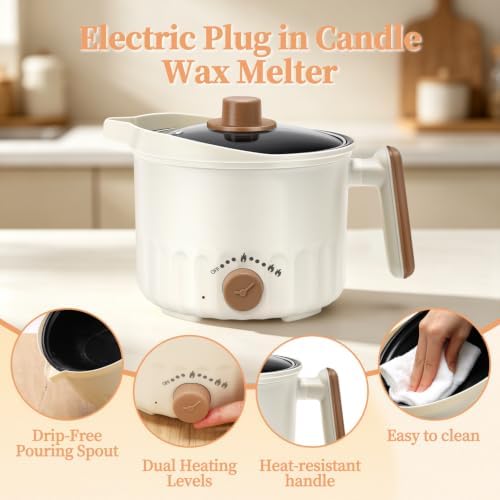 Candle Wax Melter, 1.5L Wax Melting Pot ,DIY Candle Making Kit for Adults - Image 4
