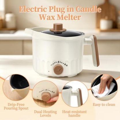 Candle Wax Melter, 1.5L Wax Melting Pot ,DIY Candle Making Kit for Adults - Image 4