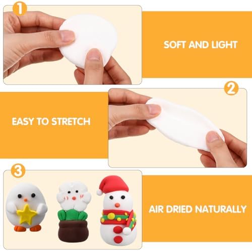 WinnerWhy 72 Pcs Air Dry Clay Bulk 38oz Air Dry Modeling Clay Soft DIY Ultra Light Modeling Clays Magic Foam Crafts for Sculpting Kids Gifts Party School Supplies for Crafts Artistic(White) - Image 3