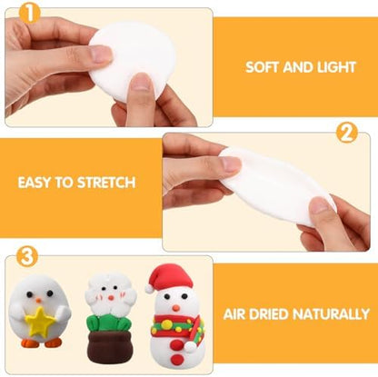 WinnerWhy 72 Pcs Air Dry Clay Bulk 38oz Air Dry Modeling Clay Soft DIY Ultra Light Modeling Clays Magic Foam Crafts for Sculpting Kids Gifts Party School Supplies for Crafts Artistic(White) - Image 3