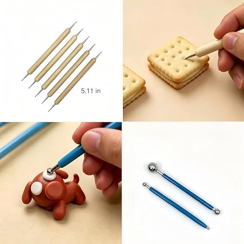 DaChihSheng 27 Pcs Clay Tools Kit Pottery Tools Polymer Clay Sculpting Tools Kit for Carving Air Dry Clay Tools Set for Adults Clay Sculpting Tools Ceramic Tools Graving Tools use for DIY Handicraft - Image 5