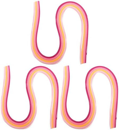 PATIKIL 540 x 3mm Rainbow Quilling Strips Paper,360 Pcs Origami Paper Quilling Strip for Art DIY Hand Craft Christmas, Gradient Pink by PATIKIL