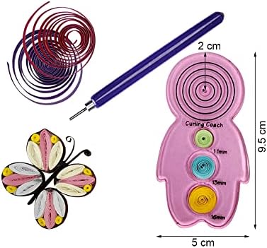 XIWUMOER 8PCS,Quilling Needles,Quilling Knitting Board,Quilling Kits,Paper Quilling Tools,Quilling Curling Coach,Paper Craft DIY Tools,Assorted Sizes Rolling Curling Quilling Needle Pen, (Pink) - Image 6