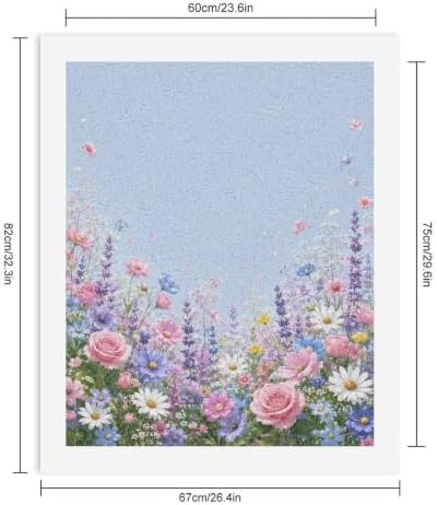 Lyngora Paint by Numbers Kit for Adults Beginner Art Decor Blue Rose Meadow - Image 2