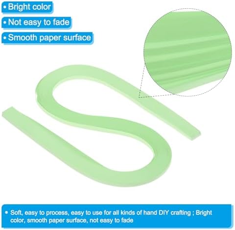 PATIKIL 120pcs Quilling Strips Paper 3/16"(5.2mm) 21"(54cm) Origami Paper Quilling Strip for Art DIY Hand Craft Christmas, Light Green - Image 3