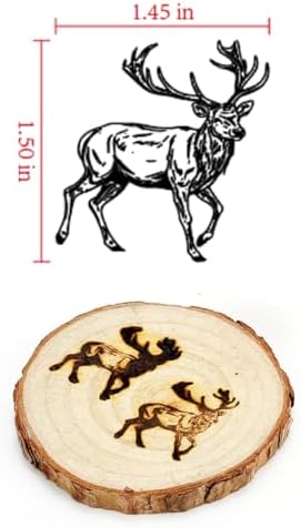 Solid Brass 1.5" Deer Branding Iron for Wood Hats Leather Steak & Burgers - Image 2