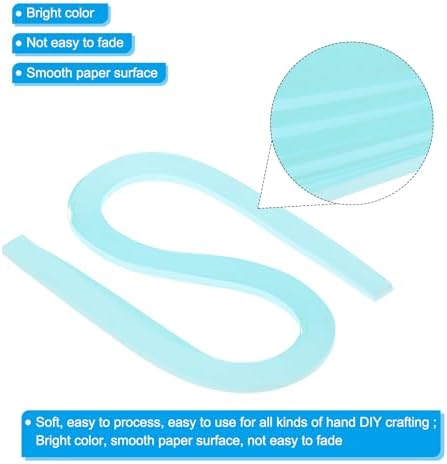 PATIKIL 240pcs Quilling Strips Paper 3/16"(5mm) 21"(54cm) Origami Paper Quilling Strip for Art DIY Hand Craft Christmas, Light Blue - Image 3