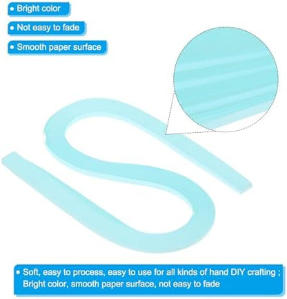 PATIKIL 240pcs Quilling Strips Paper 3/16"(5mm) 21"(54cm) Origami Paper Quilling Strip for Art DIY Hand Craft Christmas, Light Blue - Image 3