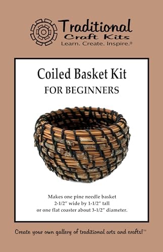 Traditional Craft Kits Coiled Basket Weaving Kit for Beginners by TraditionalCraftKits