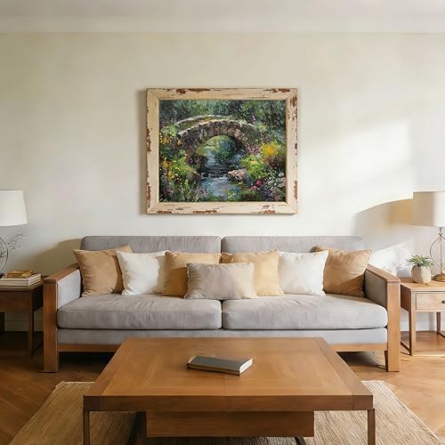 AuraDraw Stone Bridge Paint by Numbers Kit for Adults - DIY Stone Bridge Over River Painting on Canvas, Acrylic Paint Set or Home Decoration 16x20 Inch - Image 5