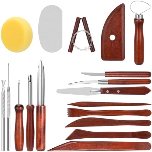 Blisstime 42pcs Pottery Tools, Clay Tools, Sculpting Tools, Pottery Kit, Air Dry Clay Tools, Pottery Clay Kit for Pottery Wheel, DIY Arts and Crafts - Image 6
