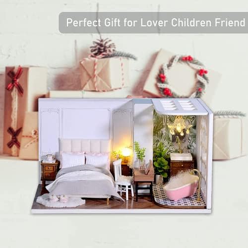 CUTEROOM DIY Doll Room Miniature Furniture Wooden House Kit-Enjoyable Life - Image 6