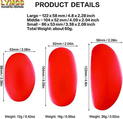 LYMGS Soft Silicone Pottery Clay Sculpt Tools Set, Smooth Artists Ceramic Shaping Tool for Potter Modeling Soft Rib, Red 3 Different Size - Image 2