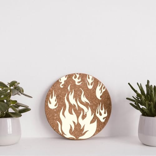 2Pcs Flame Wall Stencil Templates 11.7 x 8.3 Inch Reusable Plastic Fire Stencils for Painting on Wood Wall Floor Fabric Glass Furniture, Flame DIY Home Decor Or Craft Stencils - Image 6