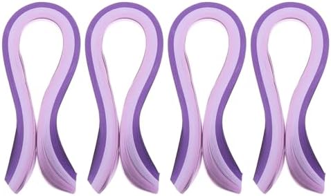 PATIKIL 390 x 7mm Rainbow Quilling Strips Paper,400 Pcs Origami Paper Quilling Strip for Art DIY Hand Craft Christmas, Gradient Purple by PATIKIL