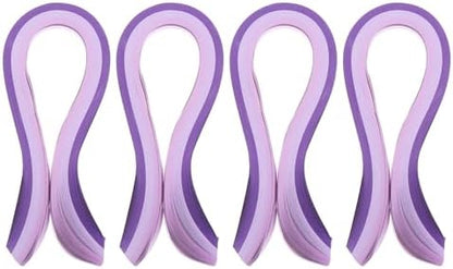 PATIKIL 390 x 7mm Rainbow Quilling Strips Paper,400 Pcs Origami Paper Quilling Strip for Art DIY Hand Craft Christmas, Gradient Purple by PATIKIL